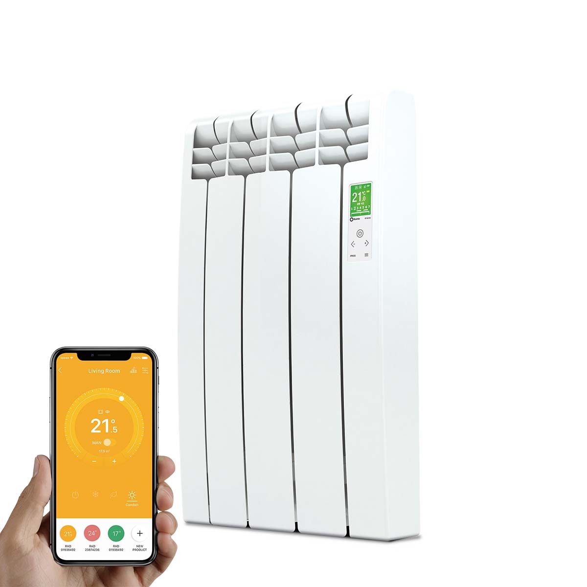 Rointe D Series Electric Oil-Filled Energy-Saving Smart Wifi Radiators White