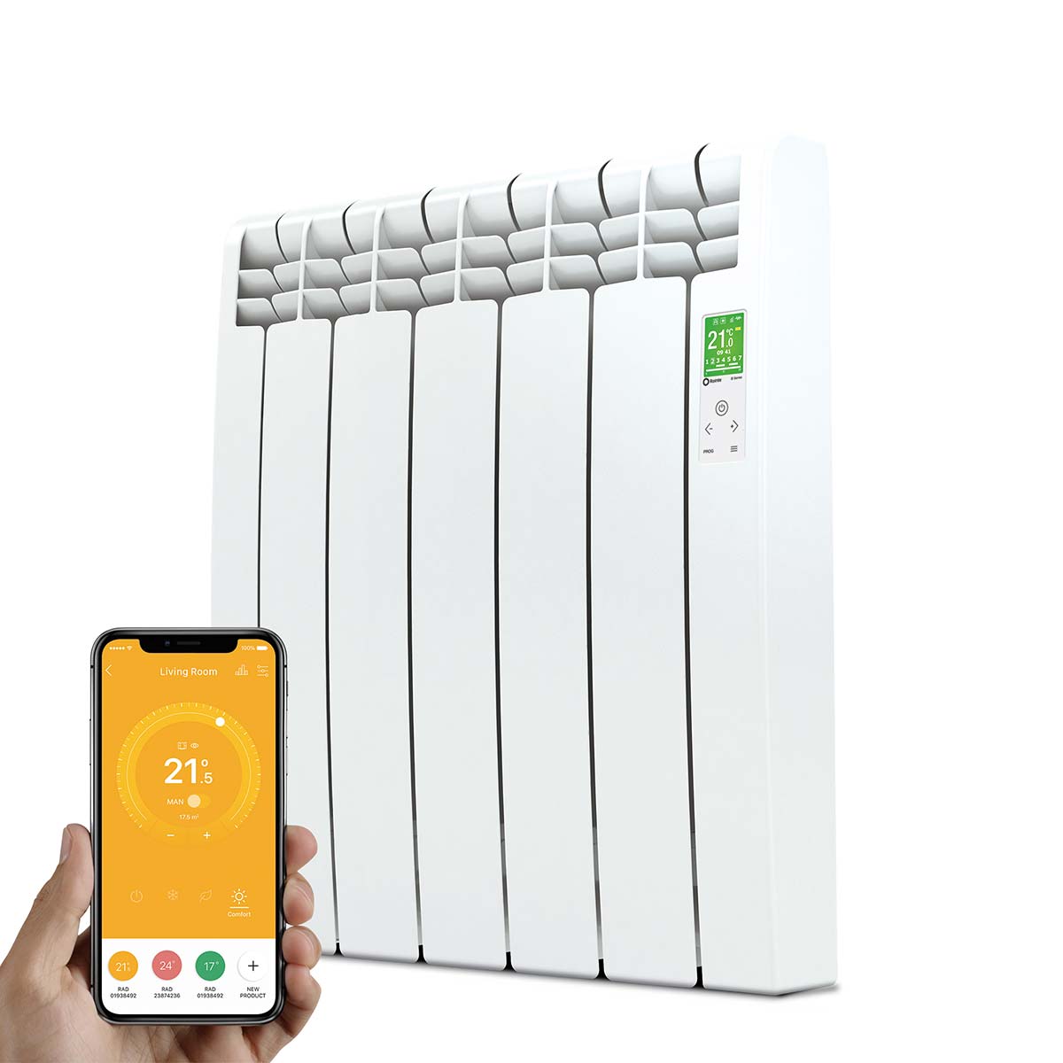 Rointe D Series Electric Oil-Filled Energy-Saving Smart Wifi Radiators White