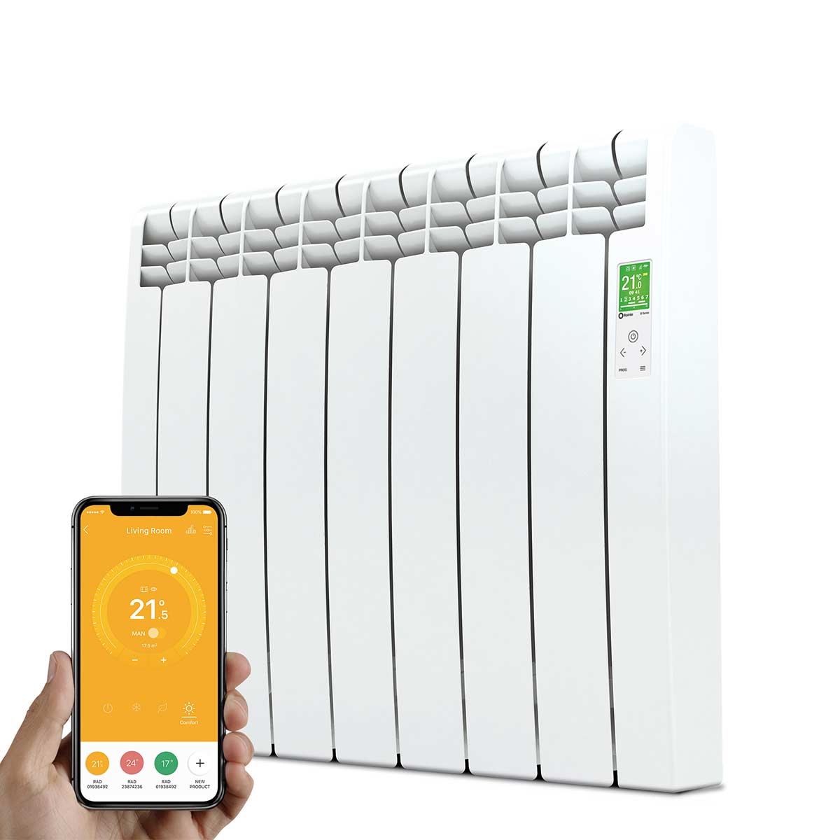 Rointe D Series Electric Oil-Filled Energy-Saving Smart Wifi Radiators White