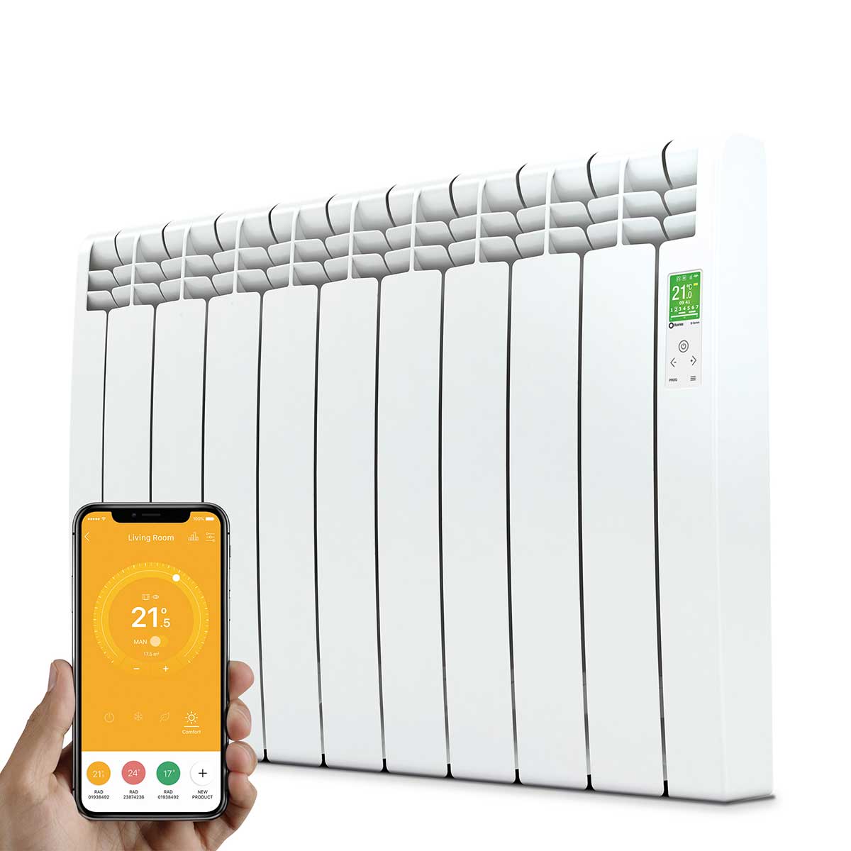 Rointe D Series Electric Oil-Filled Energy-Saving Smart Wifi Radiators White
