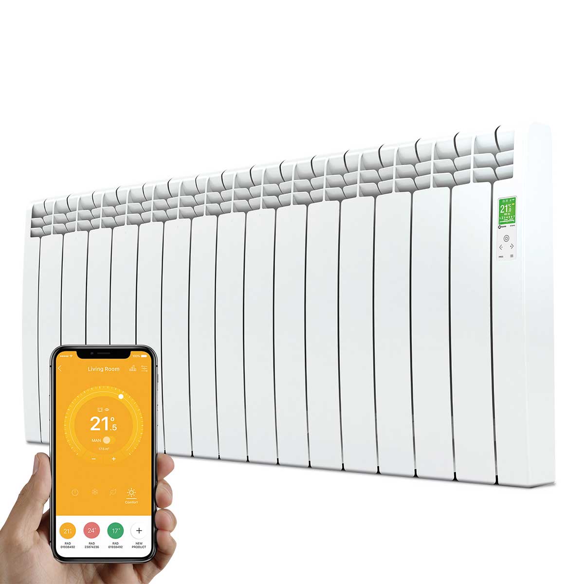 Rointe D Series Electric Oil-Filled Energy-Saving Smart Wifi Radiators White