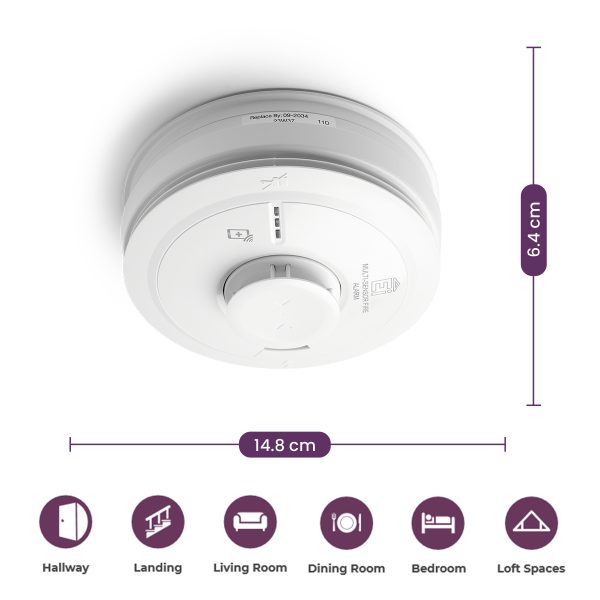 Aico 140e, 3000 & 600 series, Smoke, Heat & CO Alarms. Mains & Wireless