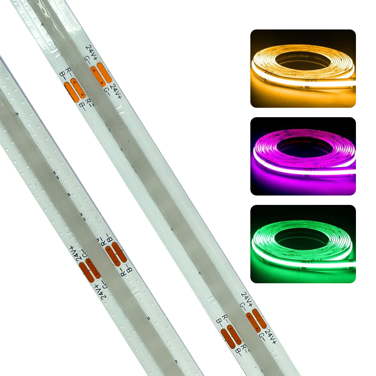 Ener-J Plug-in Self-Adhesive Cuttable Dotless LED Flexible Strip Kit RGB (5m)