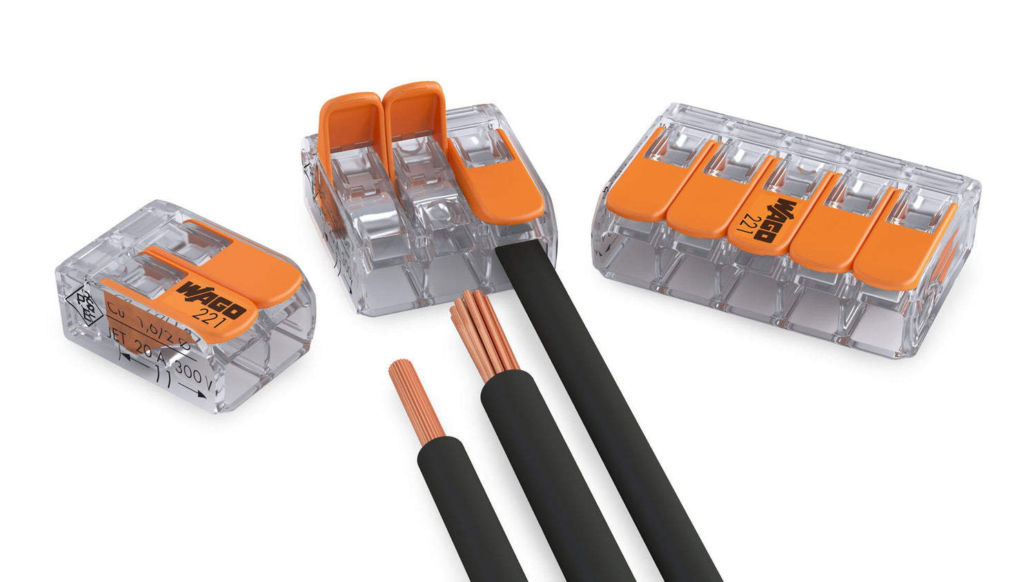 Wago 221 Series Splicing Connectors for All Types of Conductors