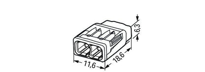 Wago 2773-402 32A 4mm² 2-Conductor Push Wire Splicing Connector (Pack of 120)