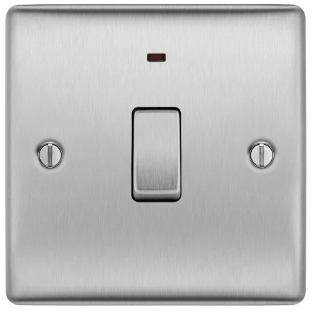 BG Nexus Decorative Brushed Steel Wiring Accessories Complete Range Grey Inserts
