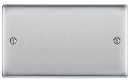 BG Nexus Decorative Brushed Steel Wiring Accessories Complete Range Grey Inserts