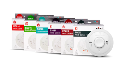 Aico 140e, 3000 & 600 series, Smoke, Heat & CO Alarms. Mains & Wireless