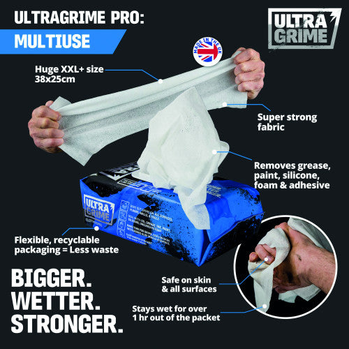 Ultragrime 5900 Multi-use The Original XXL Cloth Wipes (Pack of 100)