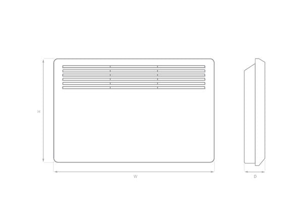 Hyco Accona Range Panel Heaters with Timers 0.5, 1.0, 1.5, 2.0 & 2.4kW