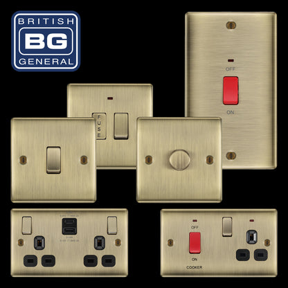 BG Nexus Decorative Antique Brass Wiring Accessories