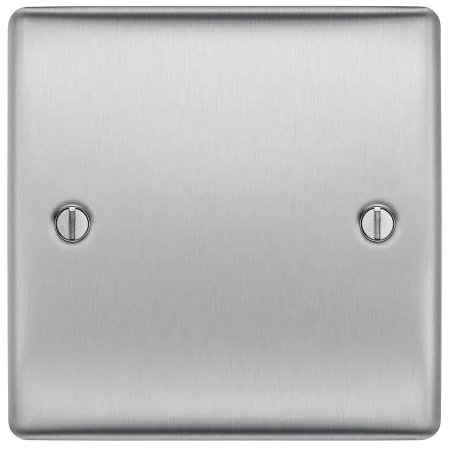 BG Nexus Decorative Brushed Steel Wiring Accessories Complete Range Grey Inserts