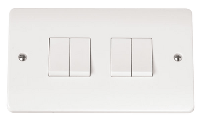 Click Mode Premium White Round Edge Switches, Sockets & Accessories