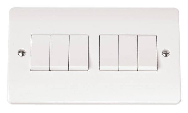 Click Mode Premium White Round Edge Switches, Sockets & Accessories