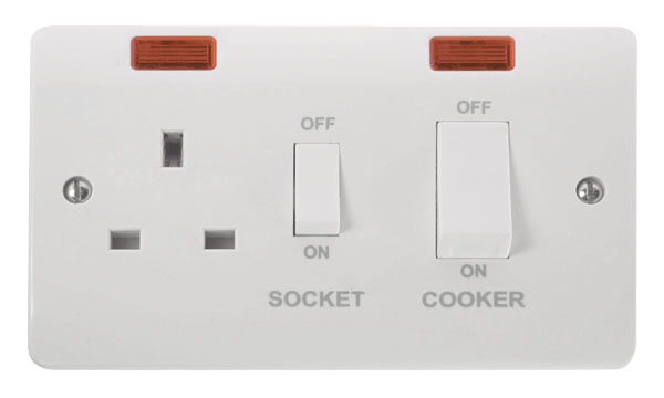 Click Mode Premium White Round Edge Switches, Sockets & Accessories