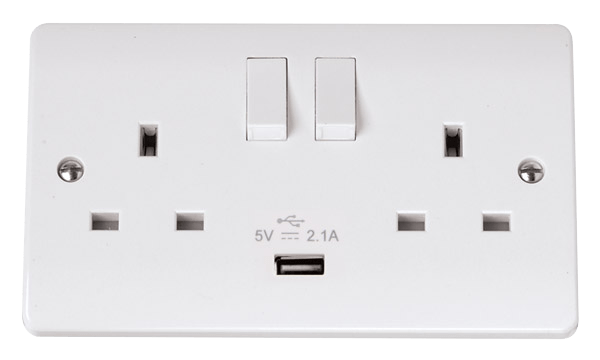 Click Mode Premium White Round Edge Switches, Sockets & Accessories