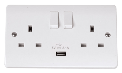 Click Mode Premium White Round Edge Switches, Sockets & Accessories