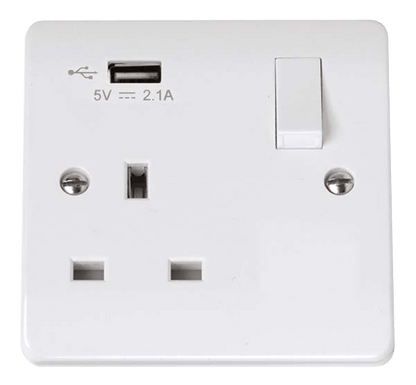 Click Mode Premium White Round Edge Switches, Sockets & Accessories