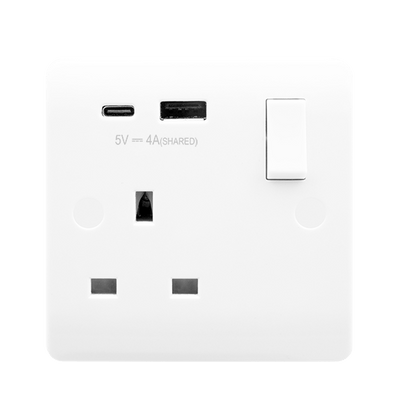 Click Mode Premium White Round Edge Switches, Sockets & Accessories