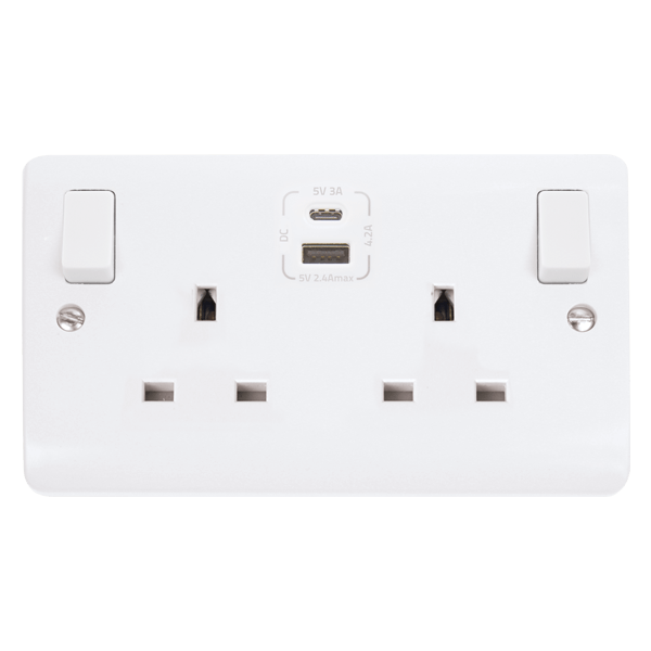 Click Mode Premium White Round Edge Switches, Sockets & Accessories