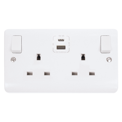 Click Mode Premium White Round Edge Switches, Sockets & Accessories