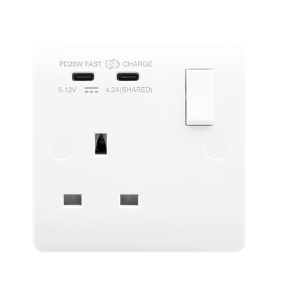 Click Mode Premium White Round Edge Switches, Sockets & Accessories