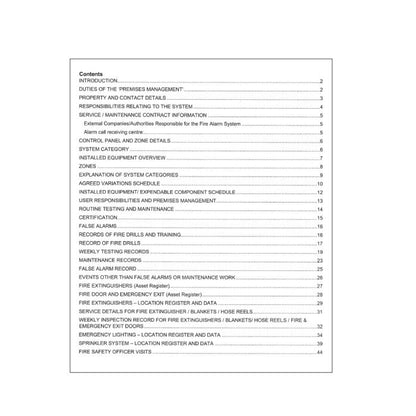 Docs-Store DOCFELLB1744 Fire Safety Logbook