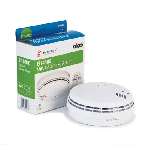 Aico Ei146e Mains Powered Optical Smoke Alarm with 9V Battery Back-up