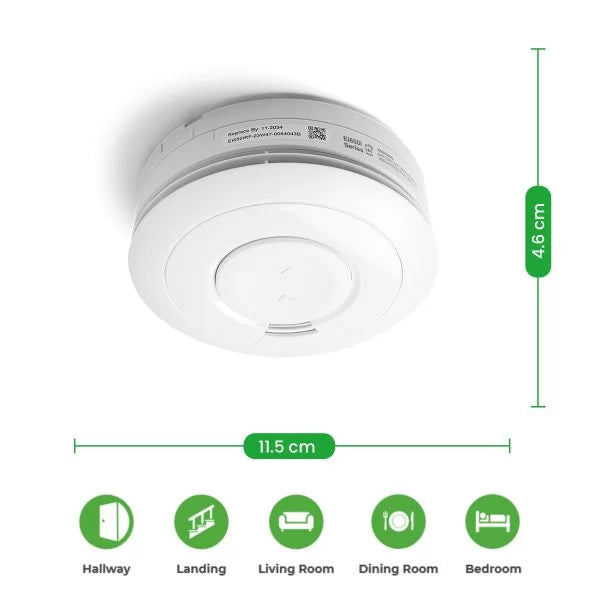 Ei650iRF RadioLINK+  Battery Powered Optical Alarm with 10yr Lithium Back-up