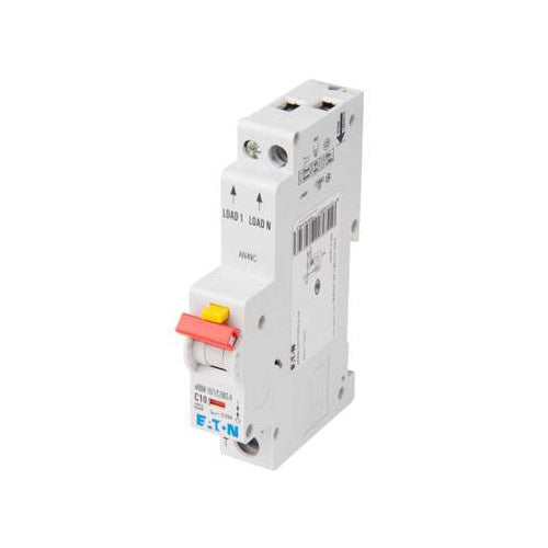 Eaton EMCH110R30C Moeller series xPole 10A 30mA SP C Curve Type A RCBO