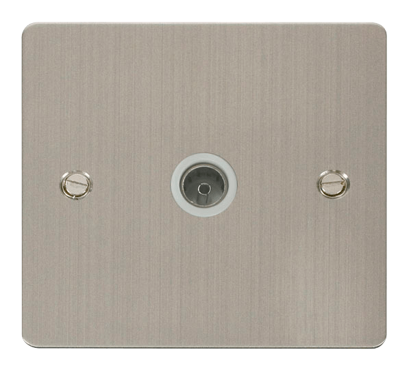 Click Define Stainless Steel Flat Plate Switches Sockets USB Ingot White