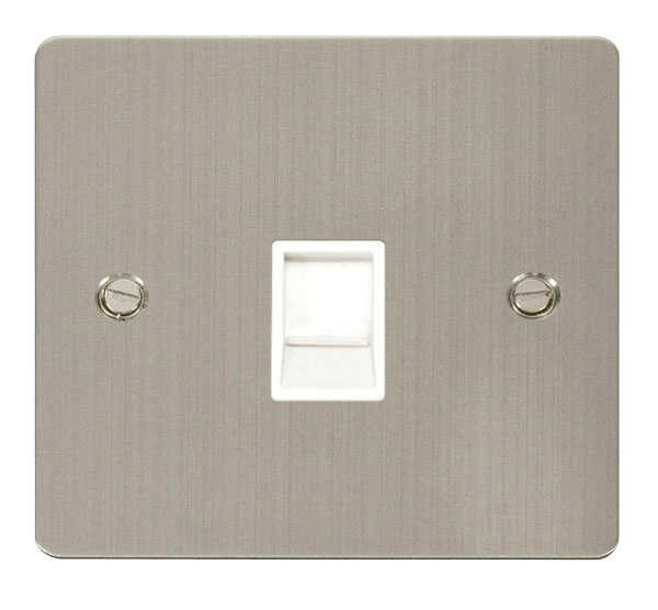 Click Define Stainless Steel Flat Plate Switches Sockets USB Ingot White