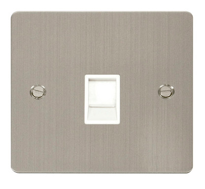 Click Define Stainless Steel Flat Plate Switches Sockets USB Ingot White