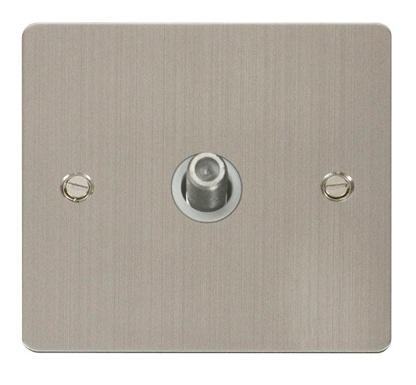 Click Define Stainless Steel Flat Plate Switches Sockets USB Ingot White