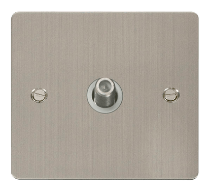 Click Define Stainless Steel Flat Plate Switches Sockets USB Ingot White