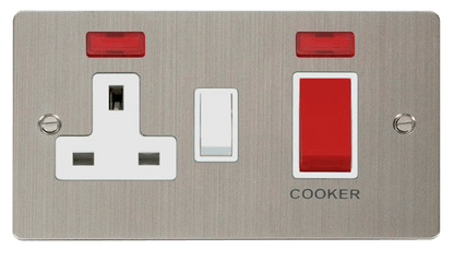 Click Define Stainless Steel Flat Plate Switches Sockets USB Ingot White