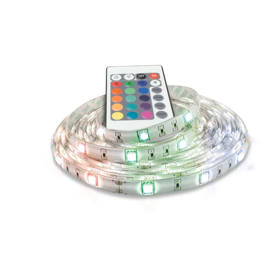 Pheobe Self-Adhesive Plug-in LED Flexible Strip Kit IP65 RGB (5m)