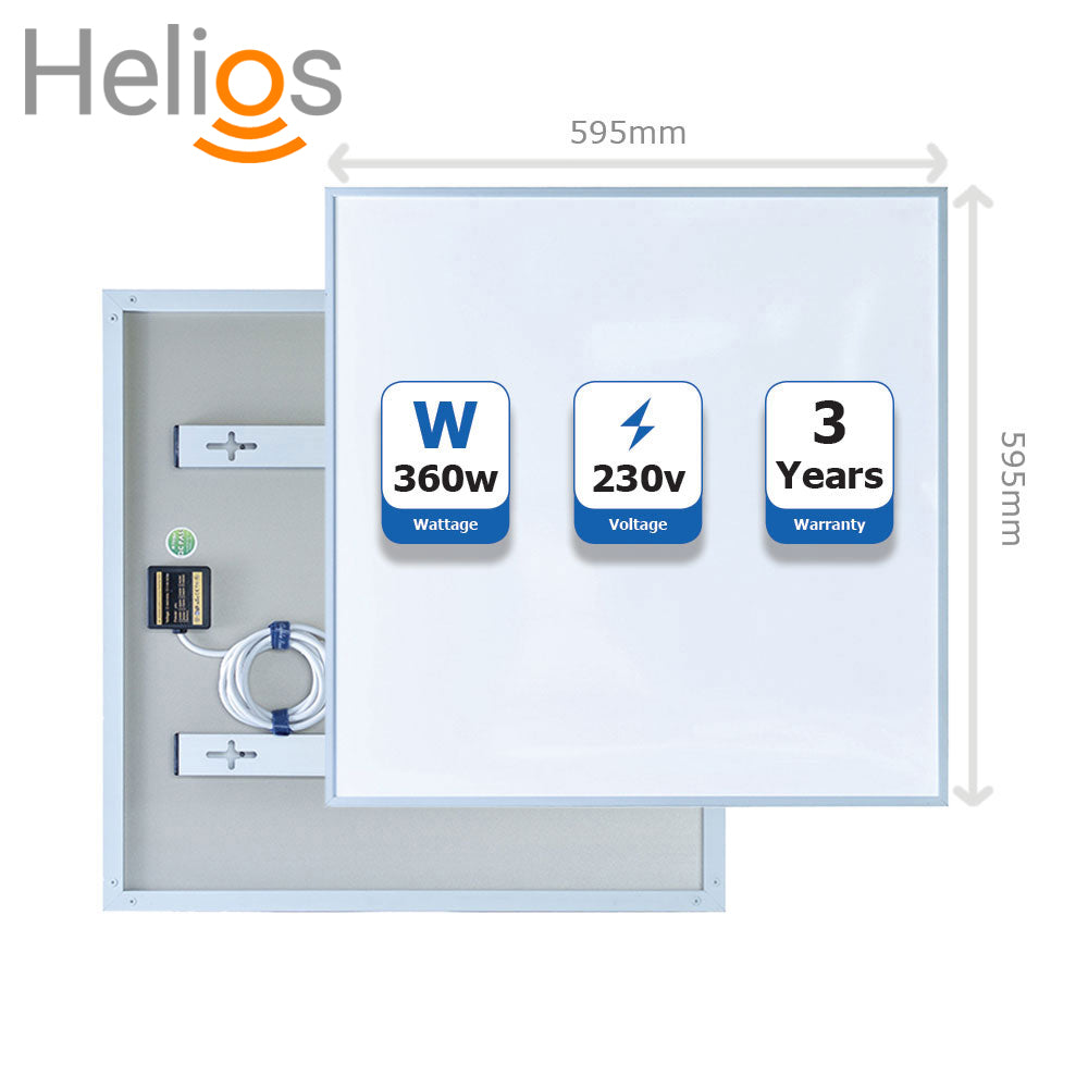 Helios 360W 600x600 Surface/Recessed Infrared Radiant Heating Panel