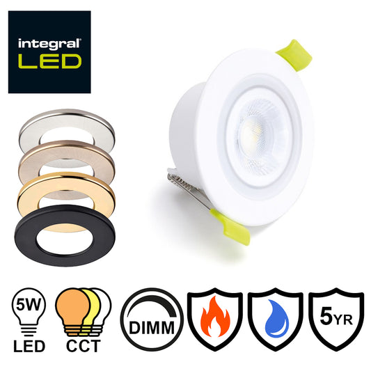 Integral EcoGuard 5W CCT Dimmable IP65 Fire Rated Downlight