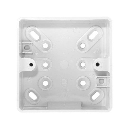 MK K2181WHI Logic Plus 1 Gang 32mm PVC Surface Pattress Back Box