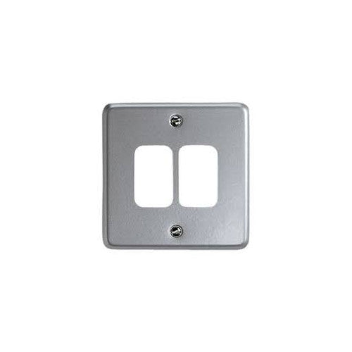MK Grid Plus Complete Range, Plates, Modules, Yokes, Back Boxes, White, Metal Clad