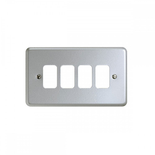 MK Grid Plus Complete Range, Plates, Modules, Yokes, Back Boxes, White, Metal Clad