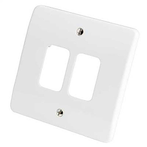 MK Grid Plus Complete Range, Plates, Modules, Yokes, Back Boxes, White, Metal Clad