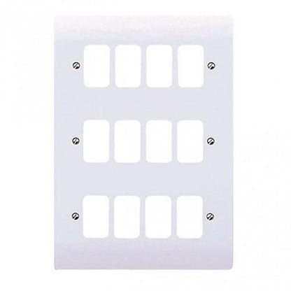 MK Grid Plus Complete Range, Plates, Modules, Yokes, Back Boxes, White, Metal Clad