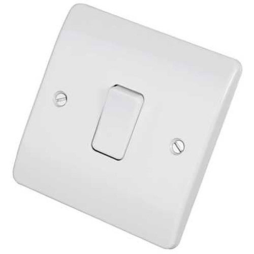 MK K4871WHI Logic Plus 10A 1 Gang 2 Way Light Switch White