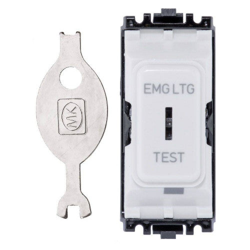 MK K4898ELWHI Grid Plus 20A 2 Way Emergency Lighting Key Switch Module