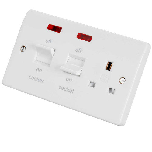 MK Logic Plus Complete Range, Sockets, Switches, Spurs, Euro Plates, White Moulded