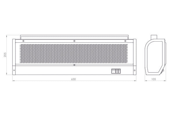 Hyco MAC3X Maestro 3kW Over Door Air Curtain Fan Heater