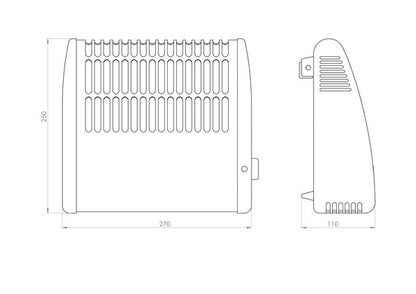 Hyco Mojave 0.5kW 500W Wall Mounted Frost Protector 