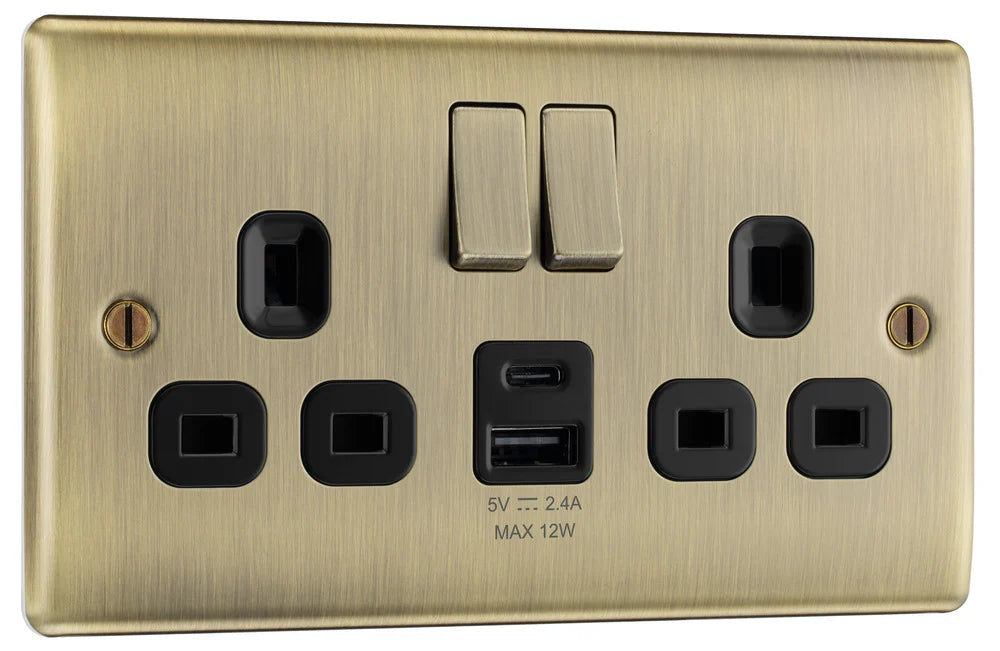 BG Nexus Decorative Antique Brass Wiring Accessories